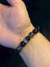 古西GUXI【鋒刃之界】銀黑曜石手鏈男黑發(fā)晶閃電藍虎眼石手串輕奢水晶 M碼 推薦手圍16-17cm 曬單實(shí)拍圖