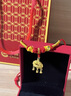 中國黃金（CHINA GOLD）黃金套裝男女寶寶款足金平安鎖套裝滿(mǎn)月周歲禮生日禮物送兒童嬰兒 吉祥五寶 B款項鏈+手鏈  約3g 曬單實(shí)拍圖