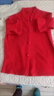 恒源祥100羊毛立領(lǐng)開(kāi)衫女秋冬韓版寬松羊毛絨毛衫針織外套 紅色 S 【80-95斤】 曬單實(shí)拍圖