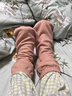 莫代爾寬松睡眠襪男女羊毛蠶絲秋冬睡覺(jué)專(zhuān)用襪子徳絨發(fā)熱護腳保暖地板襪 粉色 【羊毛+蠶絲】 1雙 均碼 成人款35-44碼/ 曬單實(shí)拍圖