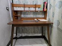 賽初書(shū)桌書(shū)架一體學(xué)生家用學(xué)習桌簡(jiǎn)易成人辦公電腦桌臥室靠墻寫(xiě)字桌子 【推薦】單桌胡桃色100*55*75CM 曬單實(shí)拍圖