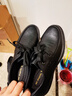 紅蜻蜓秋冬真皮正品皮鞋牛皮輕便軟底男士商務(wù)休閑皮鞋WJA33220 黑色 43 曬單實(shí)拍圖
