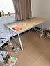 宜家（IKEA）UTESPELARE烏斯佩電競桌椅組合電腦桌辦公桌可升降桌子 【單品】仿白蠟木/灰色電競桌 曬單實(shí)拍圖