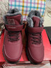 足力健艾爸爸足力健老人鞋男女新款冬季防水加絨加厚保暖棉鞋中老年健步鞋休閑 6658棗紅女款 39 (245mm) 曬單實(shí)拍圖