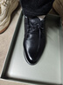 蜘蛛王（SPIDER KING）單鞋女淺口女士皮鞋舒適百搭厚底坡跟工作職業(yè)媽媽鞋 黑色 36  曬單實(shí)拍圖