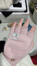 毛絨半指翻蓋手套冬季學(xué)生辦公兩用保暖手套抗寒仿貂絨手套 指揮者加蓋粉色 曬單實(shí)拍圖