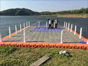 浮桶水上浮筒平臺浮動(dòng)碼頭游艇泊位游泳池釣魚(yú)塑料浮臺浮箱浮橋 50*50*40cm 曬單實(shí)拍圖
