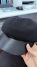 熱風(fēng)女士帽子冬季新款呢料拼接八角帽保暖顯臉小藝術(shù)帽子 01黑色 F 曬單實(shí)拍圖