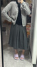 優(yōu)衣庫女裝寬褶中裙/半身裙裙子25秋冬新款479916 08 深灰色 M /160/68A 曬單實(shí)拍圖