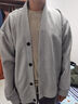 WASSUP HERMU官方外套男女秋冬季大碼華夫格衛衣男日系慵懶松弛風(fēng)針織開(kāi)衫夾克 灰色 L （推薦110-130斤） 曬單實(shí)拍圖