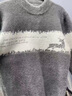 啄木鳥(niǎo)男士毛衣秋冬季新款加厚半高領(lǐng)青年針織打底衫保暖毛線(xiàn)衣服冬裝男 20736/2556灰色 【親膚抗起球】 XL 曬單實(shí)拍圖