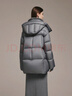 坦博爾泡芙羽絨服女士中長(cháng)款可脫卸帽秋冬保暖厚外套5520510Z 臻奢灰160 曬單實(shí)拍圖