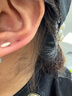 七度（SEVEN DEGREE）999足銀耳釘女米粒磨砂養耳洞簡(jiǎn)約百搭純銀耳飾精致通勤 小米粒 曬單實(shí)拍圖