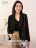 初申春秋短款小西裝女百搭雙排扣西裝外套小個(gè)子短外套上衣S13JF4532 曬單實(shí)拍圖