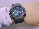 卡西歐（CASIO）男表gshock鋼鐵之心GM-110運動(dòng)手表小鋼炮正品圣誕節禮物 GM-110B-1APR  炫彩表盤(pán)運動(dòng) 曬單實(shí)拍圖