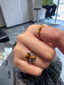 CEENIU美拉德虎眼石戒指女秋冬新款復古小眾設計感開(kāi)口可調節疊戴食指戒 虎眼石戒指+串珠戒指【2個(gè)裝】 曬單實(shí)拍圖