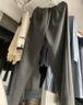 婧麒（JOYNCLEON）孕婦褲秋冬款外穿闊腿褲子長(cháng)褲不勒肚孕婦裝 深灰 XXL Jyk202018 曬單實(shí)拍圖