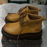 Jeep吉普厚底馬丁靴男春季新款牛皮增高工裝靴高幫英倫踢不爛大黃靴男 金黃 【標準皮鞋碼】 40 曬單實(shí)拍圖