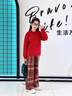 優(yōu)優(yōu)1點(diǎn)（Yoyo one）女童過(guò)年衣服2025新款女大童套裝秋冬洋氣喜慶新年戰袍兒童拜年服 19722紅色15190紅格【套裝】 120 120cm 曬單實(shí)拍圖