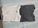 戰浩【2件】新疆棉260g重磅純棉短袖t恤男寬松純色打底衫白T半袖體恤 鐵灰色+白色 XL 建議【150-170斤】 曬單實(shí)拍圖