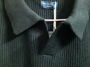 馬登工裝美式復古海鷗領(lǐng)polo衫寬松慵懶男士套頭毛衣秋冬坑條針織衫男 黑色 【v領(lǐng)毛衣男/高級感毛線(xiàn)衣/男士冬季打底衫】 L 曬單實(shí)拍圖