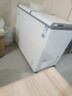 Midea美的冰柜220升 家用商用囤貨雙箱雙溫冷柜蝶形門(mén) 冷藏冷凍柜 臥式 純白 220L BCD-220VM(E) 兩天約一度電 曬單實(shí)拍圖