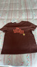 EP雅瑩女裝 圓領(lǐng)寬松休閑印花正肩長(cháng)絨棉短袖T恤 秋裝商場(chǎng)同款5312A 咖啡色 M 曬單實(shí)拍圖