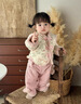 歐遙女寶寶一周歲衣服冬季加絨保暖棉服兩件套冬裝加厚拜年服女童套裝 粉色 漢服兩件套+包包 90 建議身高80-90 年齡1-2歲 曬單實(shí)拍圖