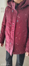俞兆林（YUZHAOLIN）洋氣奶奶裝碎花媽媽羽絨服女冬季新款老年人白鴨絨老太太保暖外套 酒紅 2XL 115-125斤左右 曬單實(shí)拍圖