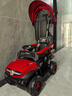 babypure shine新款小奔馳兒童電動(dòng)四輪車(chē)帶遙控帶推把男女寶寶玩具車(chē)1-4歲可玩 烈焰紅全功能舒適皮座遮陽(yáng)斗篷 曬單實(shí)拍圖