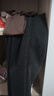 班尼路S&K系列春秋男士休閑褲寬松直筒毛呢男褲子輕熟風(fēng)垂感小西褲男生 深灰 30 腰圍二尺三 曬單實(shí)拍圖