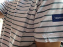 耐佐短袖T恤男夏季純棉半袖條紋上衣男裝t恤修身圓領(lǐng)體恤衫男士打底衫 月蘭 XL 曬單實(shí)拍圖