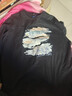 回力（Warrior）純棉長(cháng)袖男女同款春秋潮流重磅t恤情侶寬松運動(dòng)上衣服 黑色 3XL 曬單實(shí)拍圖