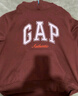 GAP女裝2025秋季新款撞色Logo寬松抓絨套頭連帽衫衛衣上衣 棕色 S (160/84A) 亞洲尺碼 曬單實(shí)拍圖