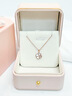 Grace Girl原創(chuàng  )四葉草鉆石項鏈女士款小清新玫瑰金鎖骨鏈生日情人節新年禮物 默認白可選顏色【粉色禮盒】 曬單實(shí)拍圖