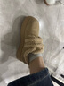 他她棉鞋女25冬季毛毛單鞋厚底 米杏（仿毛里） 38 曬單實(shí)拍圖