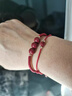 【直發(fā)】2026本命年化歲朱砂紅手繩轉運珠手串手鏈編織手繩 【三珠】成人款-可調節（過(guò)爐） 曬單實(shí)拍圖