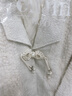 Olrain歐芮兒小香風(fēng)毛呢外套秋冬女裝中式盤(pán)扣加厚毛絨皮草 米白色 M 曬單實(shí)拍圖