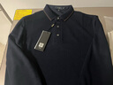 杉杉【羊毛+桑蠶絲】POLO衫長(cháng)袖T恤男士秋季商務(wù)純色通勤寬松打底衫 曬單實(shí)拍圖