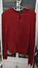 優(yōu)衣庫女裝紐花圓領(lǐng)針織開(kāi)衫/毛衣外套空調衫通勤秋冬新款481477 16 紅色 L 曬單實(shí)拍圖