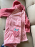 女童睡袍秋冬季法蘭絨家居服女孩寶寶冬款浴袍珊瑚絨兒童睡衣草莓 PY-2009草莓睡袍 150 建議身高140-150cm 曬單實(shí)拍圖
