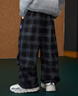 ASK JUNIOR男童褲子2025冬裝加厚保暖復合絨格子褲運動(dòng)褲兒童青少年黑色120 曬單實(shí)拍圖