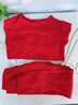 真維斯兒童本命年內衣套裝男女童秋衣秋褲紅色純棉保暖a類(lèi)中大童過(guò)年服 【A類(lèi) 100%棉】紅 祥瑞馬X 120 曬單實(shí)拍圖