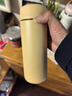 膳魔師（THERMOS）2025新款日本進(jìn)口膳魔師保溫杯陶瓷鍍膜新工藝男女便攜超輕水杯子 霧黃色【500ml】 曬單實(shí)拍圖