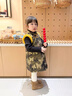 班喜迪女童連衣裙漢服冬裝新中式兒童旗袍裙夾棉寶寶周歲禮服過(guò)年旗袍裙 黑色 100 曬單實(shí)拍圖