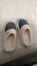潔麗雅（Grace）棉拖鞋男士秋冬季室內防臭防滑居家保暖厚底踩屎感拖鞋男款冬天 曬單實(shí)拍圖
