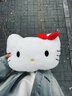 語(yǔ)森憶HeIIo Kitty抱枕毛絨可愛(ài)貓頭沙發(fā)床頭靠枕午睡枕頭生日禮物女 KT貓咪抱枕 38cm*28cm 曬單實(shí)拍圖