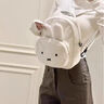 途尊（kingtrip）2025秋冬新款卡通可愛(ài)萌萌兔子羊羔毛兩用背包女生小包雙肩包書(shū)包 米白色萌萌兔雙肩包 曬單實(shí)拍圖