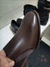 卡帝樂(lè )鱷魚(yú)（CARTELO）全牛皮皮鞋單鞋女2025春秋冬新款粗跟皮鞋中.跟深口及裸鞋新品 棕色 碼數標準 36 曬單實(shí)拍圖