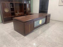 卓翰雅奢（ZOHSRYA）新中式老板桌烏金木實(shí)木辦公桌董事長(cháng)大班臺總裁桌辦公室家具定制 2.4米辦公桌/烏金木 曬單實(shí)拍圖